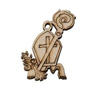 Subitodisponibile 12 PEZZI cappello vescovo cresima in legno da 4 cm