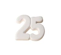 Subitodisponibile 12 PEZZI Gesso Gessetto numero 25 anni di matrimonio nozze argento