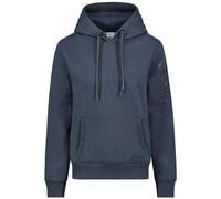 Sublevel Felpa con Cappuccio da Donna con Tasca a Marsupio e Stampa Logo, Cappuccio Fisso, Colore:Blu-3, Taglia:XS