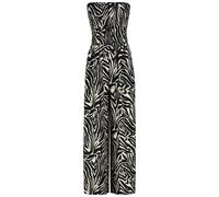 Sublevel Tuta donna con stampa leo senza spalline elegante con ampia gamba
