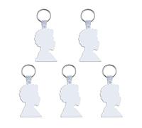 Sublimazione Spazi vuoti Portachiavi Ornamenti Bordo Trasferimento di Calore Portachiavi Pendenti a Doppia Faccia per Sublimazione Portachiavi Kit Gioielli Charms Fare Schede Display