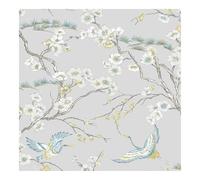 Sublime Carta da parati geometrica Art Deco metallizzata blu Giappone