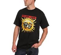 Sublime New Sun - Maglietta a Maniche Corte da Uomo, Nero, XL