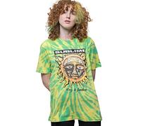 Sublime T Shirt 40Oz To Freedom Band Logo Nuovo Ufficiale Unisex Dip Dye Verde Size XL