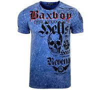 Subliminal Maglietta da uomo stile vintage scollo rotondo con maniche corte disponibile in bianco grigio blu e giallo taglie dalla S alla XXL ottima idea regalo per Natale San Valentino blu L