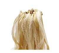 SUBLXPoten Bacchetta Magica con Campana Bacchette con Nastro di Pizzo Glitterato e campanellini, Bacchette for Stelle filanti for Decorazioni Matrimoni Compleanni(Color50)
