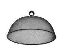 SUBLXPoten Copri Alimenti Copertura Round Shape Mesh Dish Cover Dish Lid Household Food Cover Vegetable Fruit Display Holder Cake Bread Plate(Black-35cm)