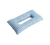 SUBLXPoten Cuscino Per Piercing Protezione for le orecchie perforata, cuscino for senza pressione for dormire lateralmente, scavato antipressione, laterale per Chi Dorme sul Fianco(Blue)