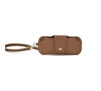 SUBLXPoten Custodia Occhiali Custodia Protettiva for Occhiali in Pelle Fronte-Retro alla Moda Custodia Protettiva for Borsa for Occhiali da Appendere al Collo con Clip for Specchio in Pelle Portatile