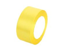 SUBLXPoten Nastro Regalo Satin Ribbons for Crafts Bow Handmade Gift Wrapping Wedding Decorative Ribbon(Yellow,40mm Wide)