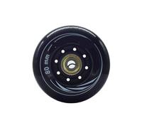 SUBLXPoten Ruote per Pattini Flash 8 Pz/Set 80mm 76mm 72mm 90A Rulli Pattini in Linea Pattini da Slalom Ruota for Pattinaggio for Adulti Ruote A Rulli(Black 80mm ABEC7)