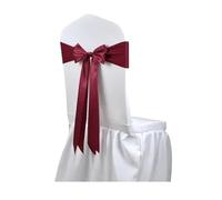 SUBLXPoten Sedia Sash 25 Pezzi di Nastri for coprisedia in Raso e Spandex, for Feste, Banchetti, Decorazioni for Matrimoni, Fasce for sedie con Fiocco Nodo(Wine Red)