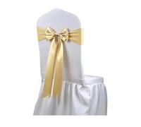 SUBLXPoten Sedia Sash 25 Pezzi di Nastri for coprisedia in Raso e Spandex, for Feste, Banchetti, Decorazioni for Matrimoni, Fasce for sedie con Fiocco Nodo(Champagn)