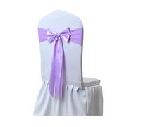 SUBLXPoten Sedia Sash 25 Pezzi di Nastri for coprisedia in Raso e Spandex, for Feste, Banchetti, Decorazioni for Matrimoni, Fasce for sedie con Fiocco Nodo(Light Purple)
