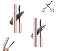 Submarine Mascara - Submarinen Mascara, Tubing Mascaras Black & Brown for Lash Makeup, Natural Defining Curling Eyelashes, Waterproof & Sweatproof, Thick, Long, Curled, Natural (1+2,1pc)