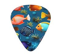 Submarine Reef Fishguitar Plettri Set di 12 pezzi, 3 spessori per chitarra acustica, basso, chitarra elettrica e altro ancora.