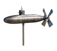 Submarine Wind Spinner - 32x14cm Garden Submarine Wind Sculpture Decor - Quick And Easy Setup Decorative Windmill | For Front Yard Patio Porch Backyard Lawn Flower Bed Balcony Holiday