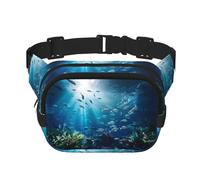 Submarine world - Marsupio multifunzione stampato, unisex, alla moda, borsa messenger, borsa da viaggio e sport