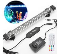 Submersible - Illuminazione a LED per acquario, 24/7, alla moda, con timer regolabile, luce per acquario, con 9 colori e 10 luminosità regolabile, lampada automatica per acquario, 30 cm