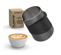 Subminimal FlowTip Bricco Latte Senza Manico in Acciaio Inox, Versamento Preciso per Latte Art, Pot da Barista per Schiuma Latte Cappuccino Caffè (Nero)