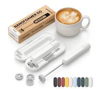 Subminimal NanoFoamer GO - Montalatte portatile ricaricabile, colore | La frusta portatile crea microschiuma per latte macchiato e matcha, mescola frullati proteici e include una custodia
