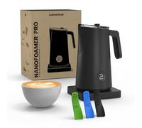 Subminimal NanoFoamer PRO, Frullino Montalatte Elettrico Senza Maniglie, Schiuma Latte Professionale per Latte Art, 3 Flussometri Inclusi, Compatibile con Tutti i Latti, Nero