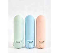 SUBORAWOS Set di 3 bottiglie da viaggio in silicone, 50 ml, a prova di perdite, portatile, da viaggio, per shampoo, lozione, risciacquo, gel doccia (verde/blu/rosa)