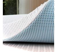 subrtex Coprimaterasso 90 x 190 cm, traspirante in memory foam, 5 cm, con fodera in bambù rimovibile e lavabile (90 x 190 x 5 cm)