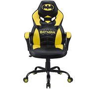 SUBSONIC Batman, Sedia da gaming Junior, Poltrona da ufficio ergonomica con licenza ufficiale, Nero e Giallo