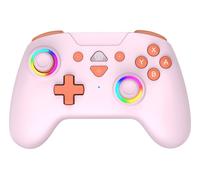 SUBSONIC - Joystick senza fili per Switch/Switch oled - Wireless controller bluetooth con LED, vibrazione e giroscopio - Rosa