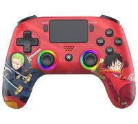 SUBSONIC - Controller Wireless One Piece Ufficiale per PS4 - Rosso | Licenza ufficiale One Piece, Ergonomico, LED Programmabili, Vibrazione, Paddle Programmabili, Jack 3.5mm - PS4