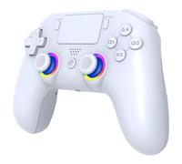 SUBSONIC - Controller Wireless per PS5 e PC - Bianco | Ergonomico, LED RGB Programmabili, Vibrazione, Touchpad, Paddle Programmabili - per PlayStation 5 e PC