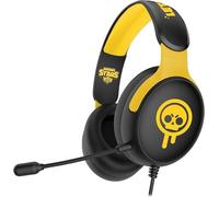 SUBSONIC - Cuffie Gaming Filo Brawl Stars - Nero e Giallo | Licenza Ufficiale, Cablate, Microfono, Ideale per Bambini e Ragazzi, Adattatore USB-C - PC, Console, Tablet, Smartphone