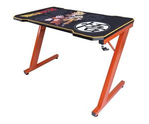 SUBSONIC DBZ Dragon Ball Z - Scrivania ergonomica da gioco con finitura in carbonio e tappetino per mouse integrale per PC gamrer con licenza ufficiale
