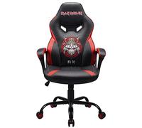 SUBSONIC Iron Maiden - Sedia da gaming Junior/Poltrona da ufficio ergonomica nero e oro con licenza ufficiale
