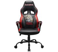 SUBSONIC Iron Maiden - Sedia da gioco/Sedile da ufficio dimensione L | Licenza Ufficiale, Ergonomica, Dondolo, Poggiatesta e Braccioli, Altezza Regolabile, per Adolescenti e Adulti