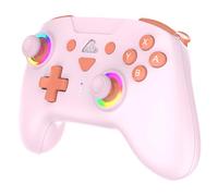 SUBSONIC - Joystick senza fili per Switch/Switch oled - Wireless controller bluetooth con LED, vibrazione e giroscopio - Rosa