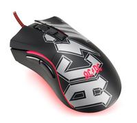 Subsonic Mouse Gaming Cablato AC/DC, Mouse Gaming con Sensore Ottico 7200 Dpi, Forma Ergonomica, 7 Pulsanti Programmabili, Regalo con Licenza Ufficiale