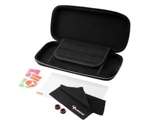 Subsonic - Pacchetto accessori per Nintendo Switch 2 - Kit 5 in 1 con custodia, protezione dello schermo in vetro temperato per Switch 2, impugnature per joystick, kit di pulizia, panno in microfibra