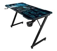 SUBSONIC - Scrivania da gaming ergonomica con finitura in carbonio e tappetino per mouse XXL Batman per PC Gaming - Licenza ufficiale - Base e piano neri