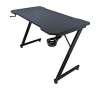 Subsonic Scrivania da Gioco 120 x 60 cm, Scrivania per Giocatori con Piano Ergonomico in Fibra di Carbonio Completamente Rivestito con Tappetino per Mouse XXL, Portabicchieri e Portacuffie da Gioco