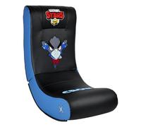 SUBSONIC - Sedia a dondolo da gaming Brawl Stars Crow - Sedia a dondolo ergonomica con licenza ufficiale - Similpelle nera e blu con ricamo - Comoda sedia per soggiorno o camera da letto