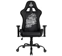 SUBSONIC - Sedia Gaming e Ufficio Assassin's Creed Black Flag - Nero | Licenza Ufficiale, Ergonomica, Funzione Dondolo, Dossier Reclinabile 180°, Braccioli 2D, Altezza Regolabile