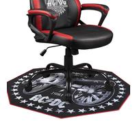 Subsonic - Tappetino da Gioco per Sedia Gaming AC/DC - Nero | Licenza Ufficiale, Decorazione per Fan, Antiscivolo, Protezione Pavimento per Sedia, 100x100 cm