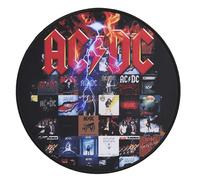 SUBSONIC - Tappetino per Mouse Piccolo AC/DC Disco - 30 cm | Licenza Ufficiale, Formato Rotondo 30 cm, Superficie Liscia, Antiscivolo, Idrorepellente, Bordi Cuciti, per Gaming e Ufficio