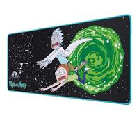 SUBSONIC - Tappetino per Mouse XXL Rick e Morty - Nero | Licenza Ufficiale, 90x40 cm Ideale per Gaming, Superficie Liscia, Base Antiscivolo, Tessuto Idrorepellente, Bordi Cuciti