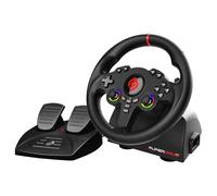 SUBSONIC - Volante Gaming 220 RS per PS4, Xbox, Switch 1 e 2, PC - Nero | Volante da corsa 180°, LED, doppio joystick, pedali analogici, leve del cambio, vibrazione per PS4, Switch 2, Xbox, PC