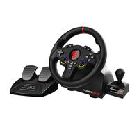 SUBSONIC - Volante Superdrive 220 RS-X - Volante da corsa LED con doppio joystick, cambio marcia, rotazione di 180°, pedali e leve del cambio. Per Switch 2/Switch, PS4, PC e Xbox - Nero