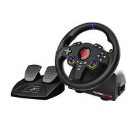 SUBSONIC - Volante Superdrive 220 RS-5 - Volante da corsa LED per PS5 con doppio joystick, rotazione di 180°, pedali e leve del cambio. Compatibile con PS5 e PC - Nero