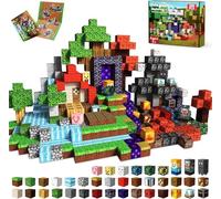 Subtail Costruzioni Magnetiche per Bambini 200 Pezzi - Blocchi Magnetici con Tema Prateria - Animali e fiumi - Magnetic Building Blocks Giocattoli Montessori - Regali STEM per Bambini 3-9 Anni